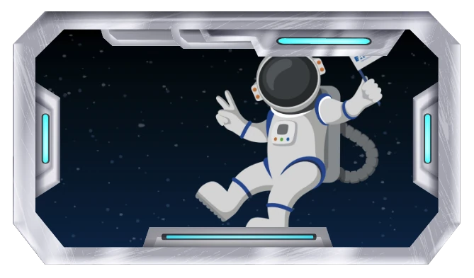 Astronaut on a spacewalk.
